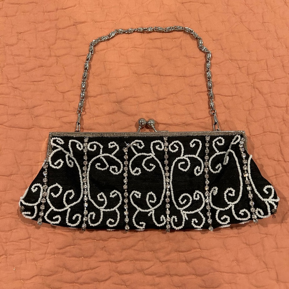 Beaded evening clutch